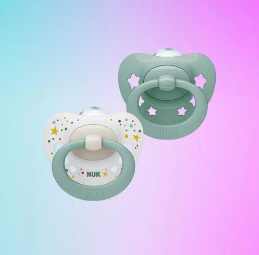 NUK Baby Schnuller für Neugeborene in zartem Design