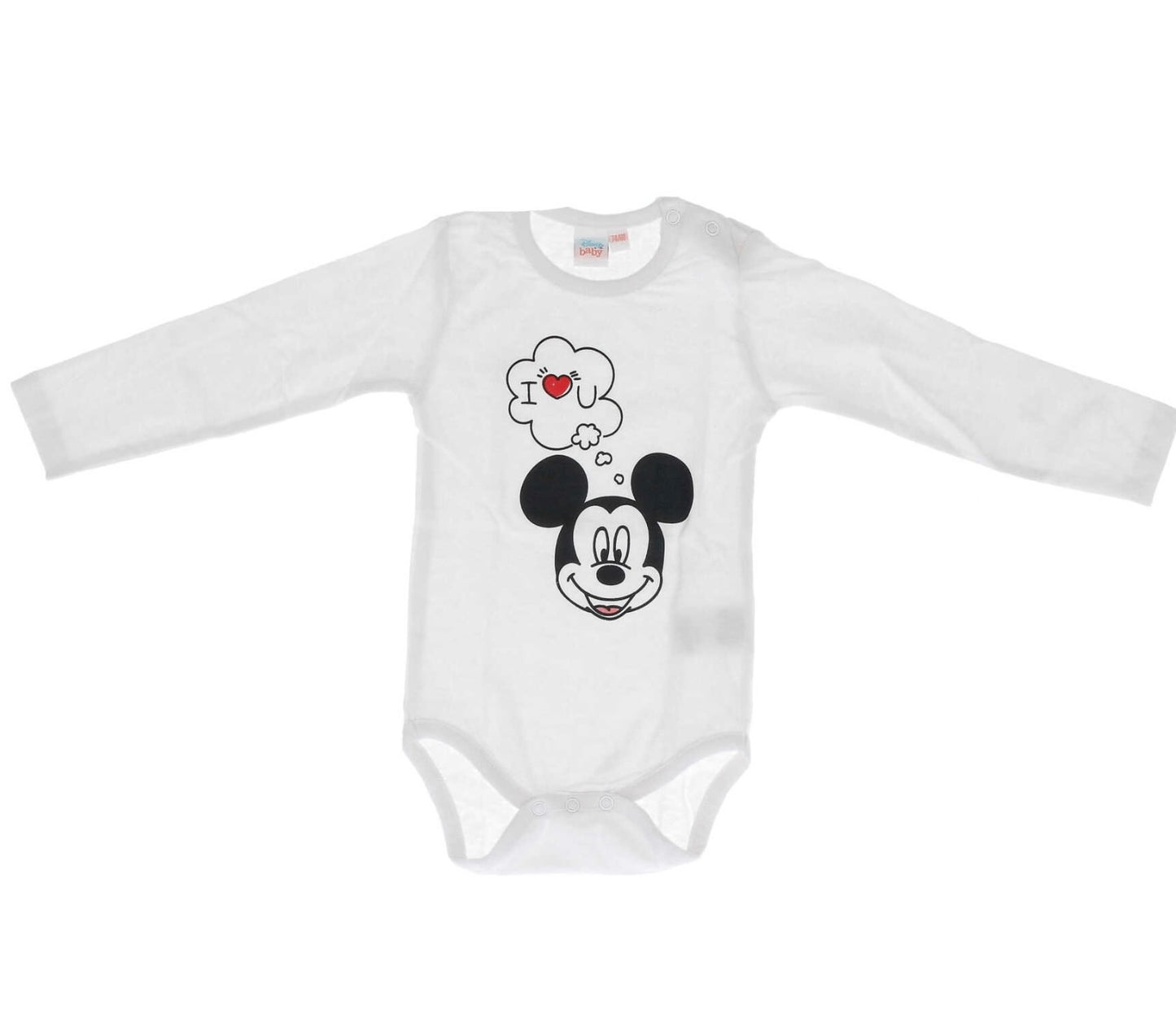 Disney Mickey Mouse Strampler: Niedlicher Overall für Babys mit dem ikonischen Mickey Mouse Design, perfekt für kleine Disney-Fans.